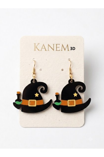 Witch Hat Halloween Halloween Earrings Lightweight