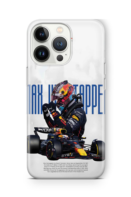 iPhone 16 Pro Max Compatible Max Verstappen Patterned Transparent Phone Case