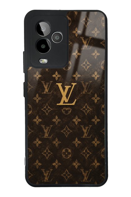 Gm 24 Pro Brown Gold Lv Design Glossy Phone Case