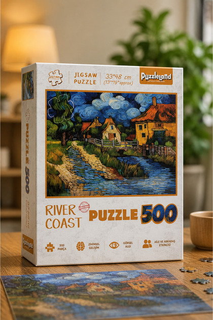 kidssan games Puzzleland River Coast 500 Parça Puzzle – Sanatsal