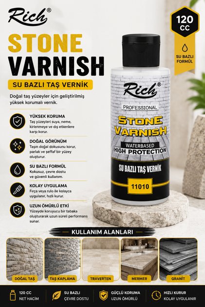 Su Bazlı Taş Vernik