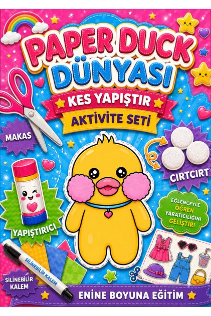PAPER DUCK DÜNYASI – KES YAPIŞTIR CIRT CIRT AKTİVİTE SETİ