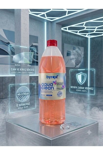 Aqua Clean Cam Ve Kireç Temizleyici 1 Litre - Lekesiz Parlaklık Oto Ve Ev Tipi Kireç Sökücü (1000 ml)