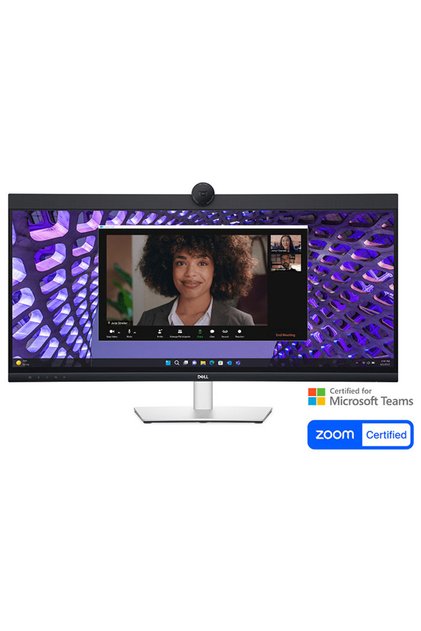 شاشة Pro 34 Plus منحنية مقاس 34 بوصة بدقة 2K WQHD 3440x1440 من نوع IPS مع منفذ USB-C PD بقوة 90 واط، مكبرات صوت، ميكروفون، وكاميرا ويب - أسود