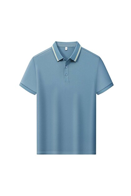 Arw98366 Seri̇ntutan--High Quality Buttoned Men's Polo Collar Tshirt