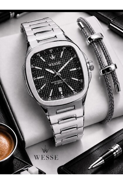 Men's Wristwatch Steel Case and Strap 3 Atm Water Resistant 2 Year Warranty Stylish Design W2115.03