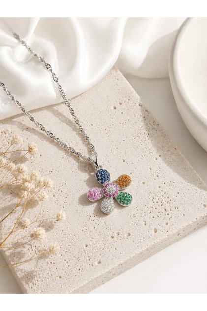 Daisy Figured Stone Zircon Women's Necklace | Women's Day | Valentine's Day | Mother's Day Gift