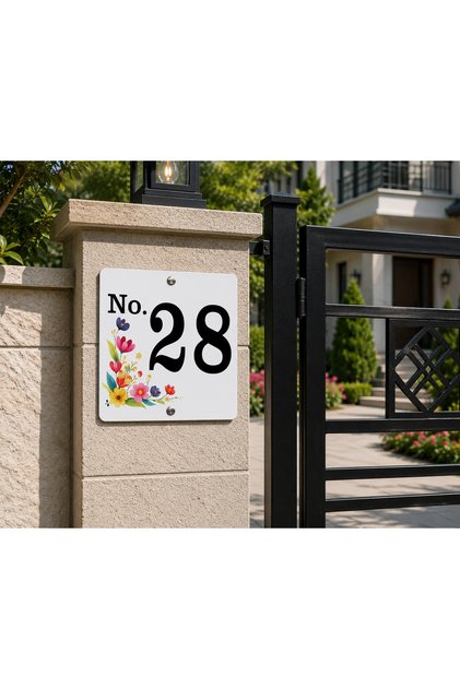 SİTE- APARTMAN- KAPI - VİLLA - DUVAR - BAHÇE TABELA NUMARA 20x20 CM DIŞ MEKAN KİŞİYE ÖZEL