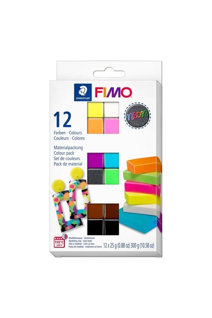 Staedtler Fimo Neon Effect Polimer Kil Seti 12 Renk x 25 gr.