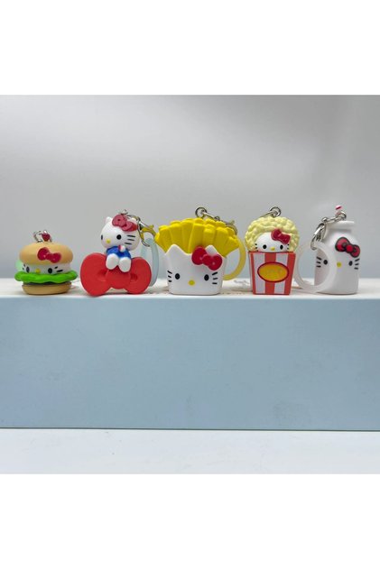 in bags 5 pcs New Product In Stock Kt Cat Fries Popcorn Food Umbrella Label Hanging Decoration Blind