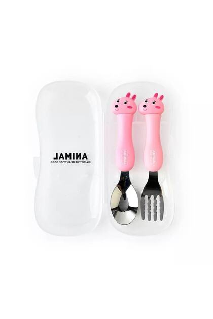Figured Fork Spoon Set Children's Spoon Fork Set
