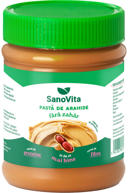 Unt de arahide fără zahăr 375 g