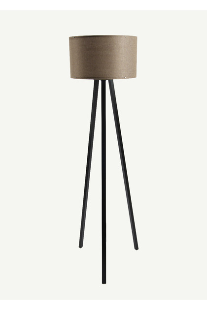 Peggy Demonte Tripod Lambader Jüt-Siyah (36x36x140 cm)