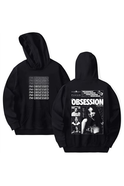 Obsession Printed Cotton Long Sleeve 3 Thread Hooded Sweatshirt