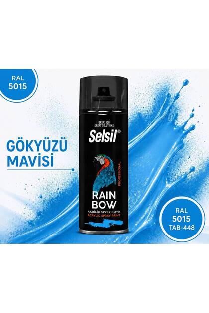 RAİNBOW AKRİLİK SPREY BOYA GÖKYÜZÜ MAVİ RAL 5015 (400ML)