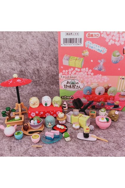 random one Rement Kawaii Sumikko Gurashi Shirokuma Neko Dessert Model Trendy Toys Blind Box Birthday