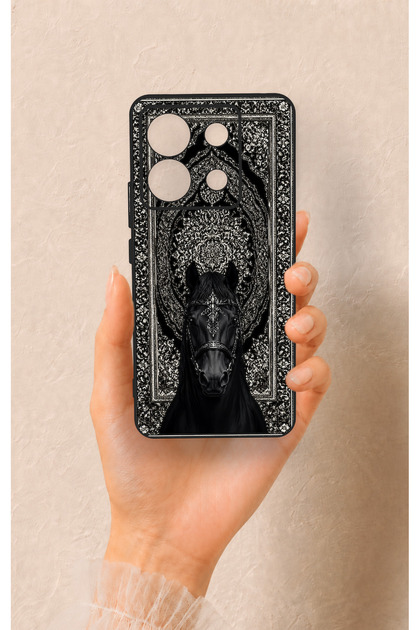 Redmi Note 13 Pro 5g Compatible Ethnic Horse Figure Patterned Silicone Case