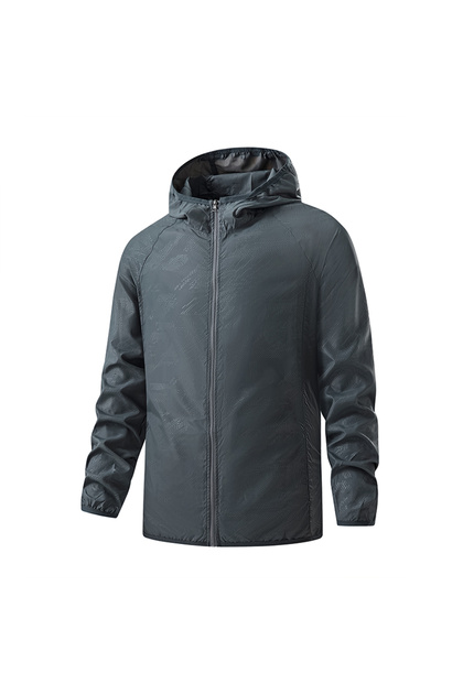 M Unisex Gray LNGXO Waterproof Hiking Jackets for Men and Women Sun Protection Windbreaker Camping C