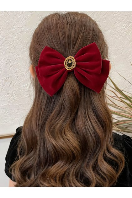 Set of 2 - Red Bow Hair Clip
