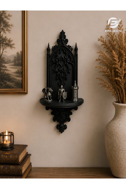 Gotik Dekoratif Duvar Rafı