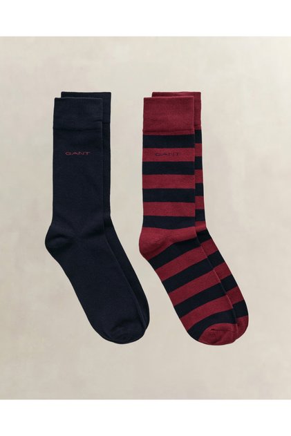 Unisex Bordo 2'li Çorap