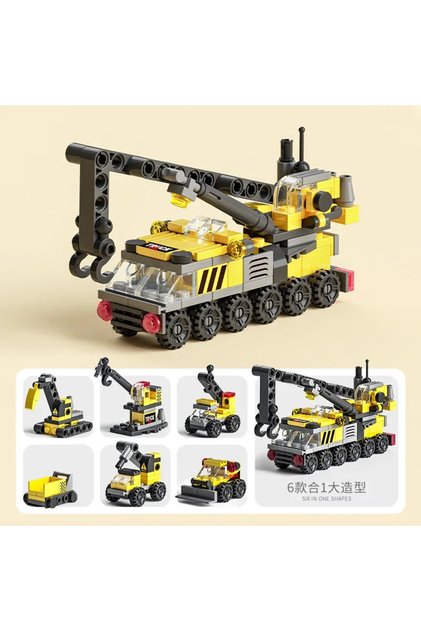 no box 1 City Fire Car Building Blocks for Children, Police Truck, Engineering Crane, Tank, Helicop