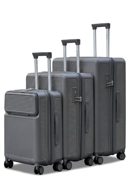 Monarch Expandable PC 3PCS Set (20/24/28 Inch) Luggage, Hard Shell, Lightweight, Combination Lock, Suitcase