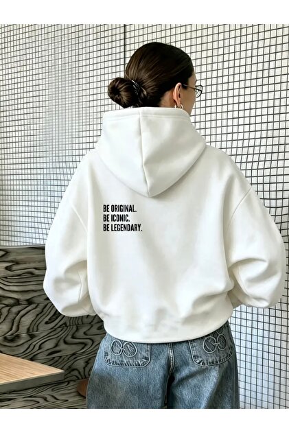 Be Original Printed Oversized Unisex Women'S/Men's Hooded Sweatshirt