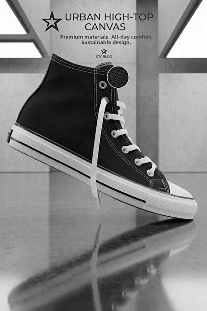 Unisex Canvas High-Top High-Top Fabric Sneaker Shoes