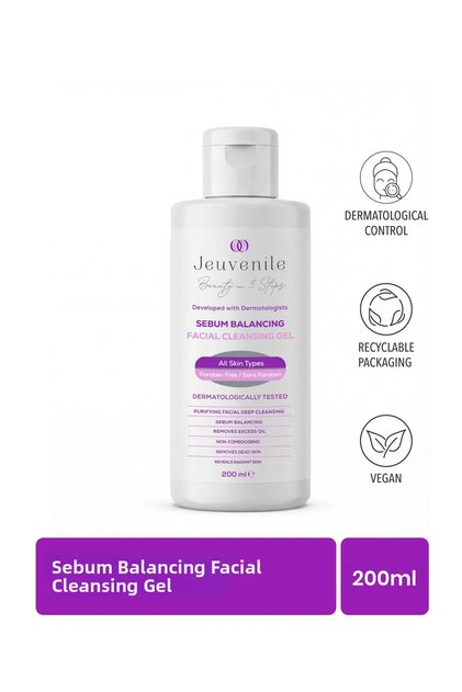 Sebum Balancing Facial Cleansing Gel - Anti-Acne (Salicylic Acid, Panthenol, Lactic Acid)