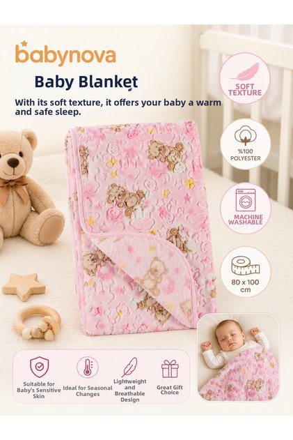 • Babynova Double-Sided Printed Baby Blanket