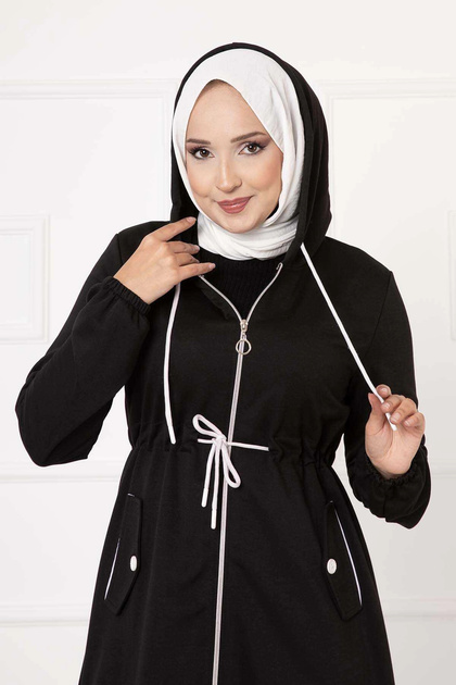 AZRA BUTİK Kapusonlu Tunık Takım Siyah - Fiyatı, Yorumları