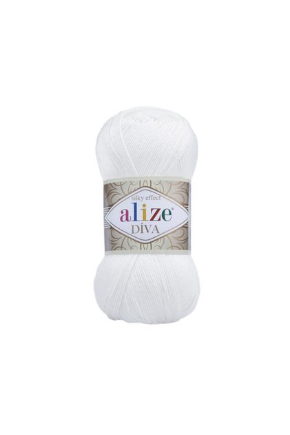 Fir de tricotat manual Diva White
