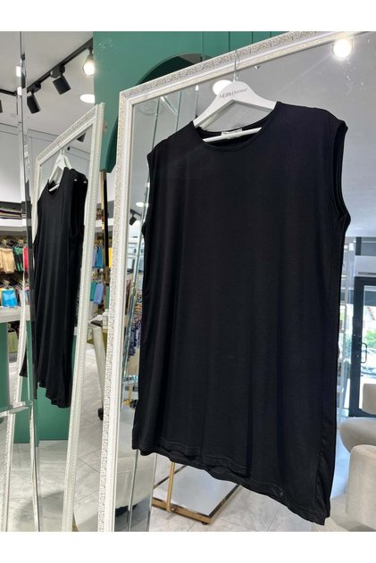 Nurgün Zero Sleeve Combed Cotton Underwear - Black - m