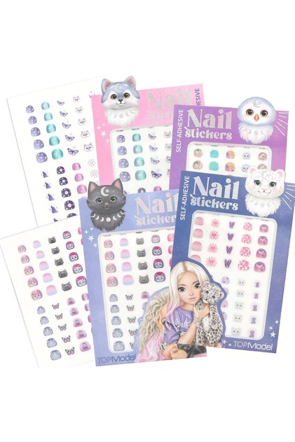TOPModel 100 Adet Işıltılı Çocuk Tırnak Sticker Seti - Kendinden Yapışkanlı Pratik Nail Art