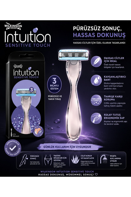 Sword Intuition Sensitive Touch Kadın Tıraş Bıçağı 3 Bıçaklı
