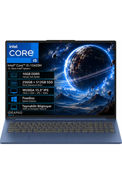 LENOVO IdeaPad Slim 3 15IRH10 83K10062TR-05 Intel Core i5 16GB