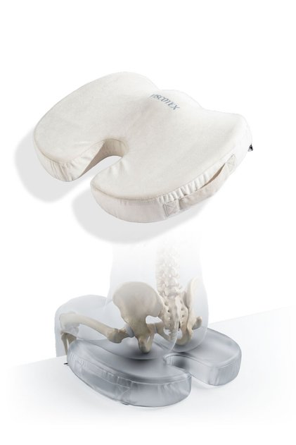 Visco Orthopedic, Non-Slip Base, Office, Car, Coccyx Sitting Cushion, 45X34X7Cm