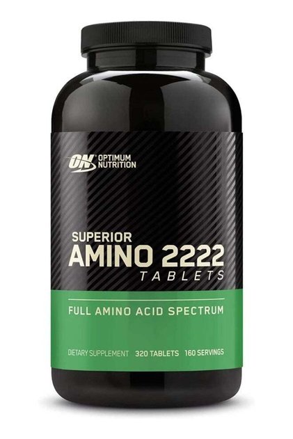Optimum Nutrition Superior Amino 2222 Tablets, Complete Essential Amino Acids, EAAs to Maintain Muscle Tissue - 320 Tablets