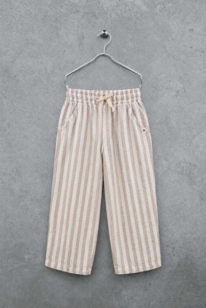 Muslin Pants 1-10 Years Old Stone Thick Striped