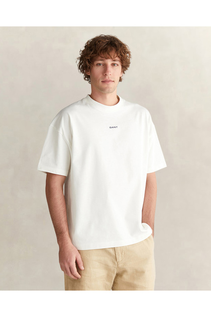 Erkek Beyaz Kısa Kollu T-Shirt