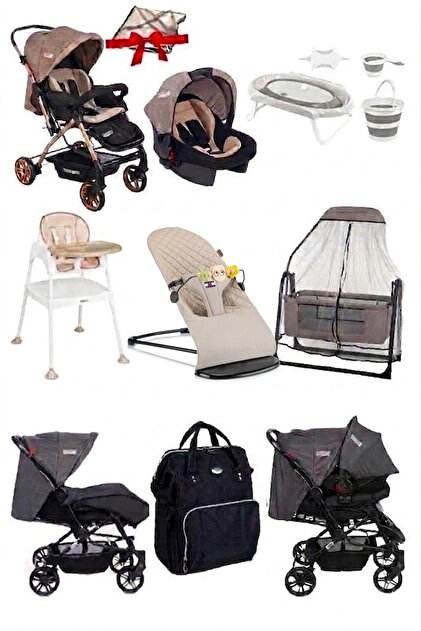 Tommybaby 12 Parça Çeyiz Seti Bebek Arabası Puset Beşik Anakucağı