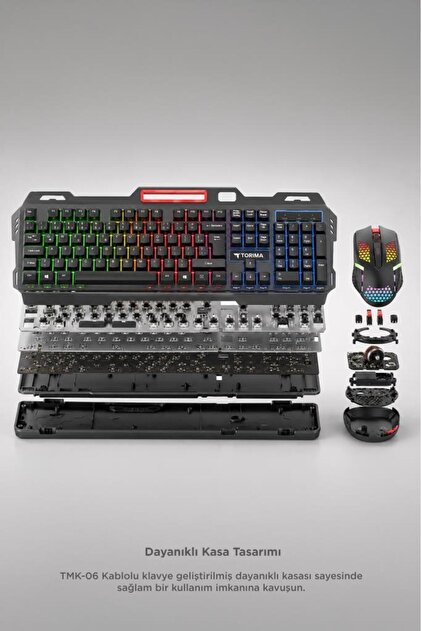 Torima Oyuncu Rgb Işıklı Kablolu Q Klavye Ve Mouse Seti TMK06