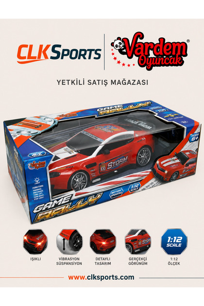 Vardem Şarjlı Işıklı Power Racing Car - Güç Yarış Arabası 1:12