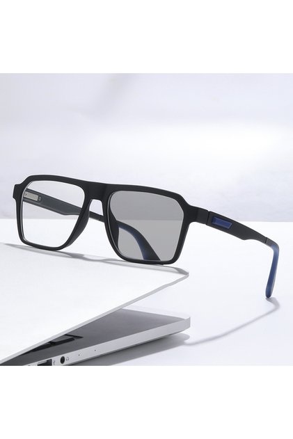 -275 BlackBlue Light Sensitive Color Changing Myopia Glasses With Spring Foot Glasses Frame, Anti Sl
