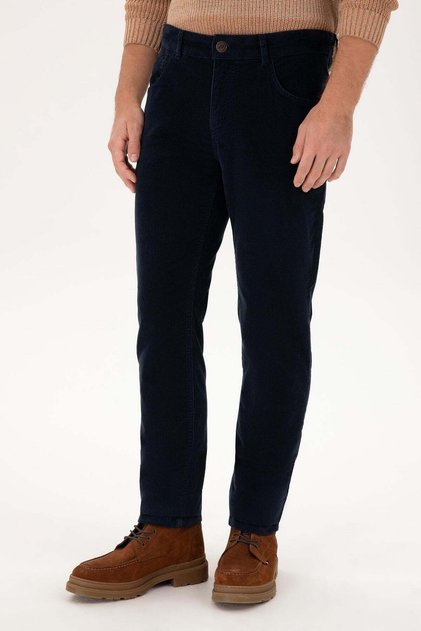 Men's Thin Ribbed Slim Fit Velvet Pants
