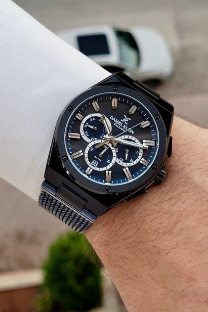 Kasası Black Kordonu Lacivert Renk 42 Mm 24 Ay Garantili Erkek Kol Saati