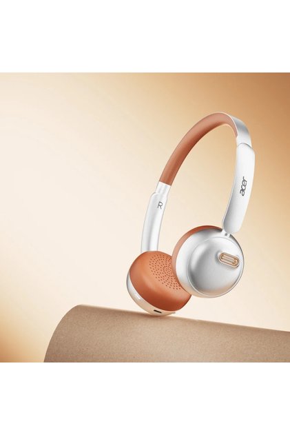 Silver Acer OHW111 Bluetooth Headphones INS Retro Style Over Ear Wireless Earphone Bluetooth 5.4 HIF
