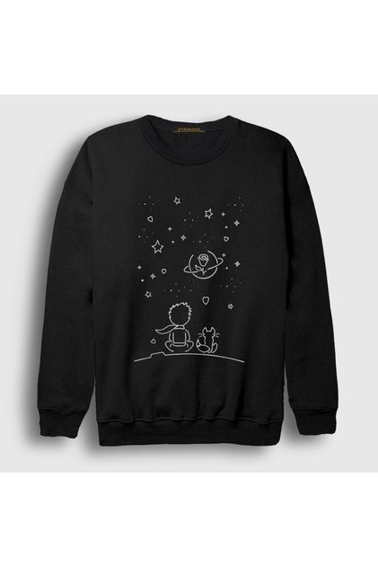 Unisex Black Night Le Petit Prince Little Prince Sweatshirt 568198Tt