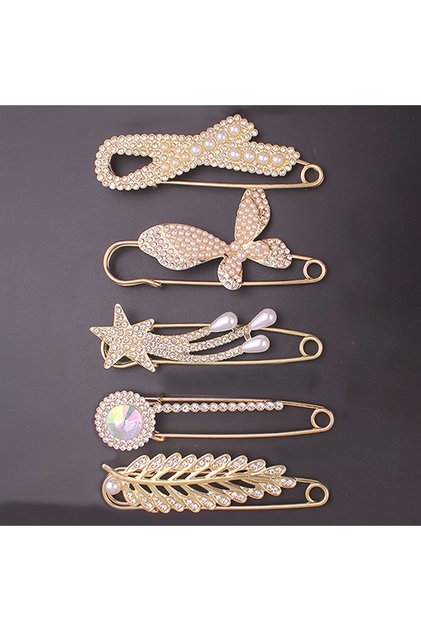 5pcs 5pcs Simple Lapel Pin Anti-Slip Adjustment Button Cardigan Scarf Decoration for Women's Suit Ac